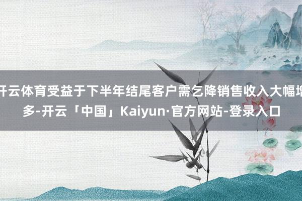 开云体育受益于下半年结尾客户需乞降销售收入大幅增多-开云「中国」Kaiyun·官方网站-登录入口